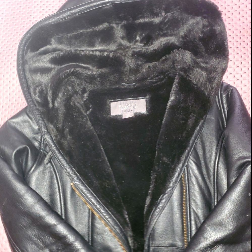 Wilsons Leather Sherling Coat with Fur inside